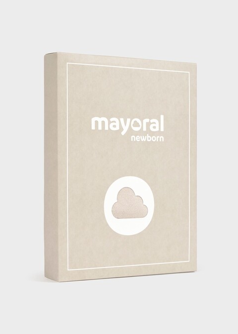 Salopette 2 pezzi in cotone Tortora / Bianco Mayoral