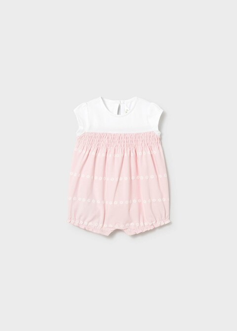 Set 2 pagliaccetti in jersey di cotone Rosa / Bianco taglia 0-1 mese Mayoral