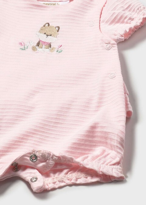 Set 2 pagliaccetti in jersey di cotone Rosa / Bianco taglia 0-1 mese Mayoral