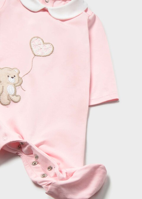 Tutina in jersey di cotone orsetto Rosa Mayoral