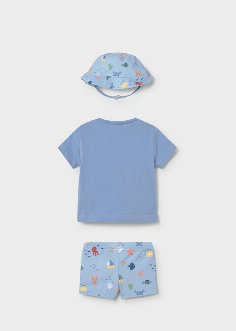 Completo mare 3 pezzi Azzurro Mayoral