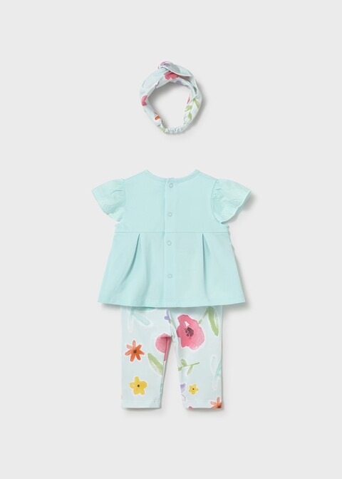 Completo 3 pezzi in cotone Celeste Mayoral
