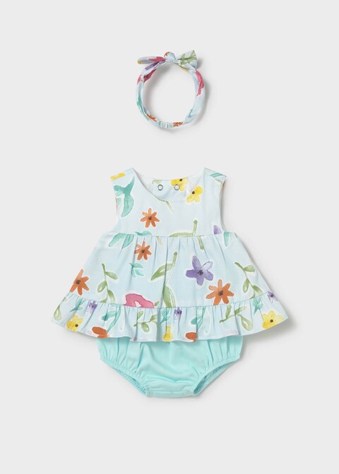 Completo 3 pezzi in puro cotone Celeste Mayoral