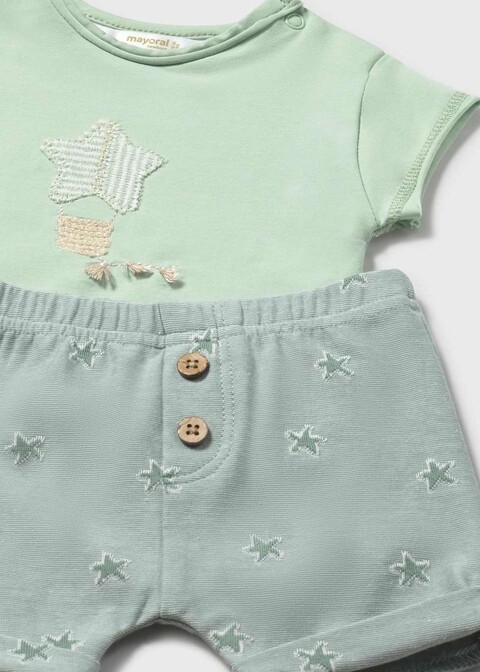 Completo 4 pezzi in cotone Verde Mayoral