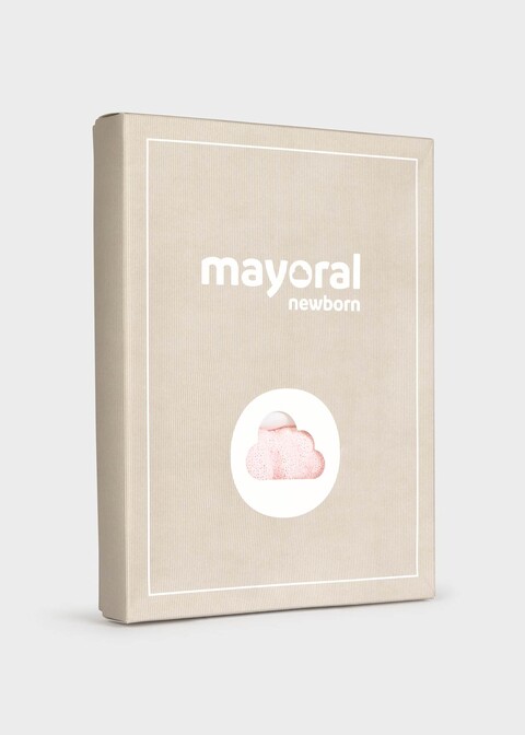 Completo 2 pezzi in cotone Bianco / Rosa Mayoral
