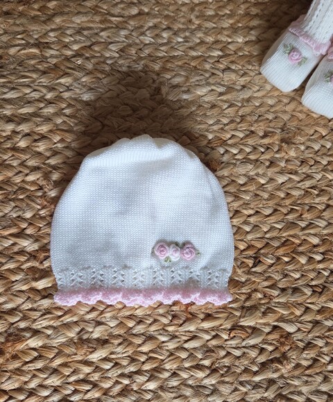 Cappellino in pura lana Vaniglia taglia unica Marlù