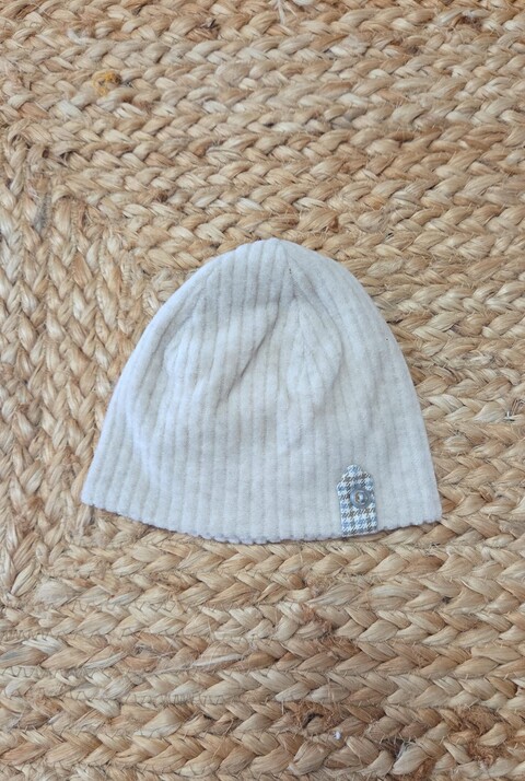 Cappellino in ciniglia Beige taglia 3 mesi Barcellino