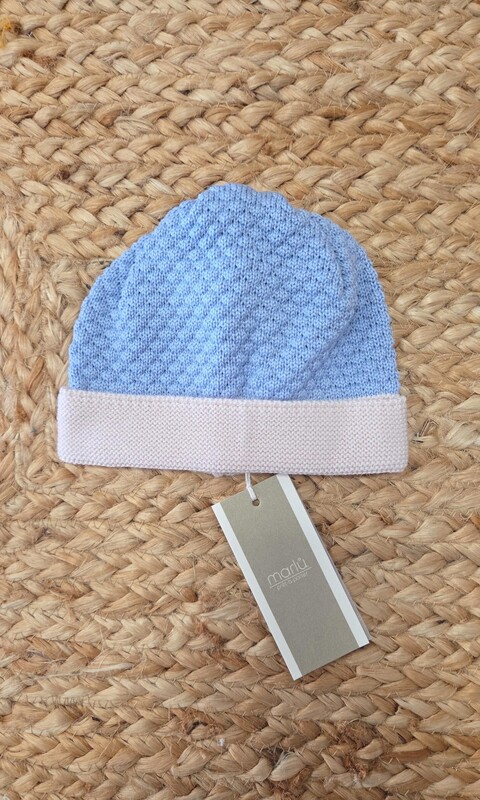 Cappellino in pura lana Cielo Polvere / Natural Bio taglia unica Marlù