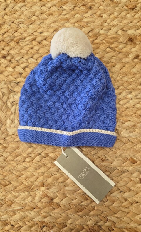 Cappellino in pura lana Ottanio / Naturale taglia unica Marlù