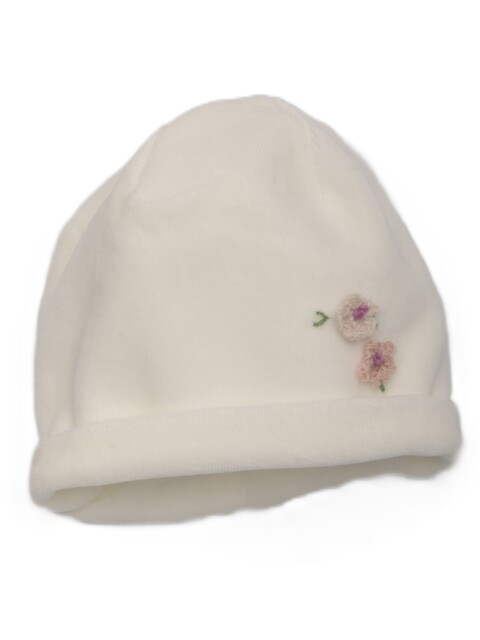 Cappellino in ciniglia Bianco Barcellino