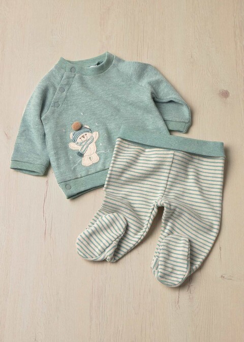Completo 2 pezzi in caldo cotone Verde Mayoral