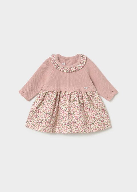 Vestito in caldo cotone Rosa Cipria Mayoral