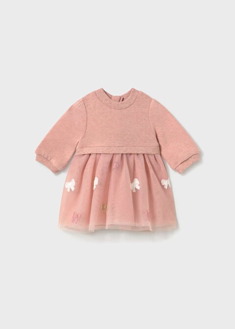 Vestito in caldo cotone e tulle Nude Mayoral