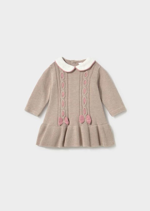 Vestito in caldo cotone Tortora / Rosa Mayoral