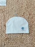 Cappellino in jersey di cotone Bianco / Ottanio / Tabacco taglia 0-3 mesi Marlù ES5173