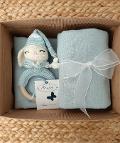 Box regalo mussole e Amigurumi Celeste Gentile Baby Couture Coniglietto