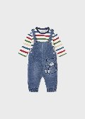 Salopette 2 pezzi in caldo cotone Blu jeans Mayoral