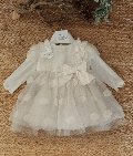 Abito elegante in tulle a pois Panna taglia 6 mesi Bimbalò