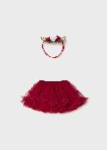 Gonna in tulle e fascetta Rosso Mayoral