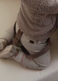 Pantalone con bretelle in caldo cotone Beige Mayoral