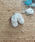 Babbucce in filo di puro cotone Bianco taglia 3 mesi Paz Rodriguez