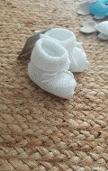 Babbucce in filo di puro cotone Bianco taglia 3 mesi Paz Rodriguez