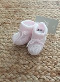 Babbucce in filo di puro cotone Rosa taglia 1 mese Paz Rodriguez