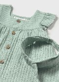 Vestito in puro cotone con fascetta Verde Acqua Mayoral
