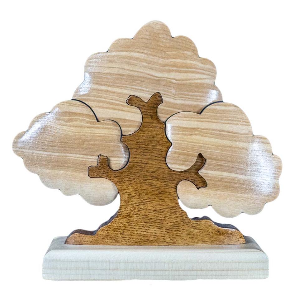 Albero Family intagliato artigianalmente legno di qualità  a 3 nomi