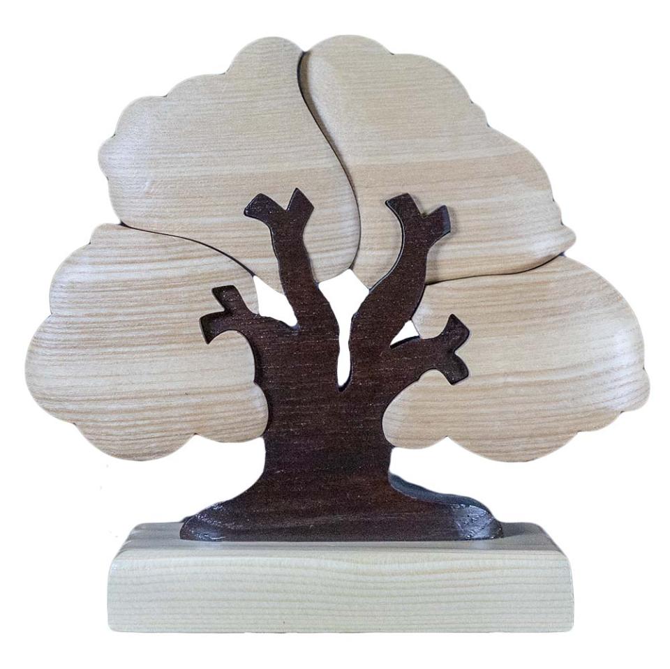 Albero della Famiglia/intagliato con traforo/albero della vita/albero con i nomi della famiglia in legno di frassino a 4 componenti/ oggetto unico/ cespugli che si scompongono dal tronco con possibilità di incidere il nome