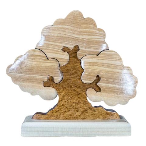 Albero Family intagliato artigianalmente legno di qualità  a 3 nomi