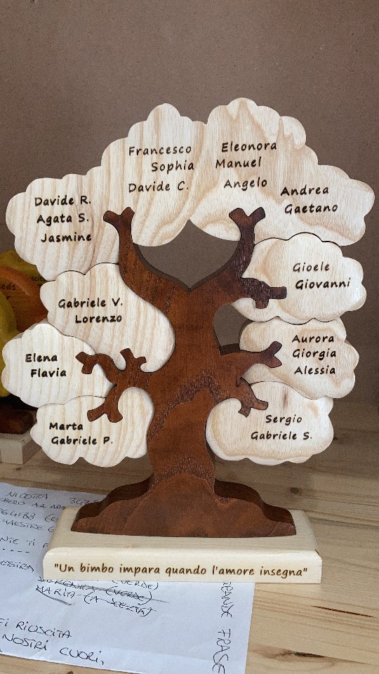 Albero genealogico in legno a 10 componenti