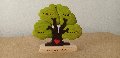 Albero della Famiglia/albero della vita/albero della fortuna/albero con incisione laser in legno di frassino a 4 componenti con cuore rosso  nel tronco/incisione dei nomi