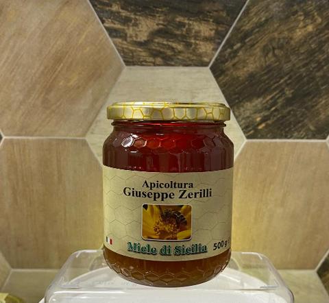 CASTAGNO 500g - Miele di Sicilia - "Apicoltura Giuseppe Zerilli"