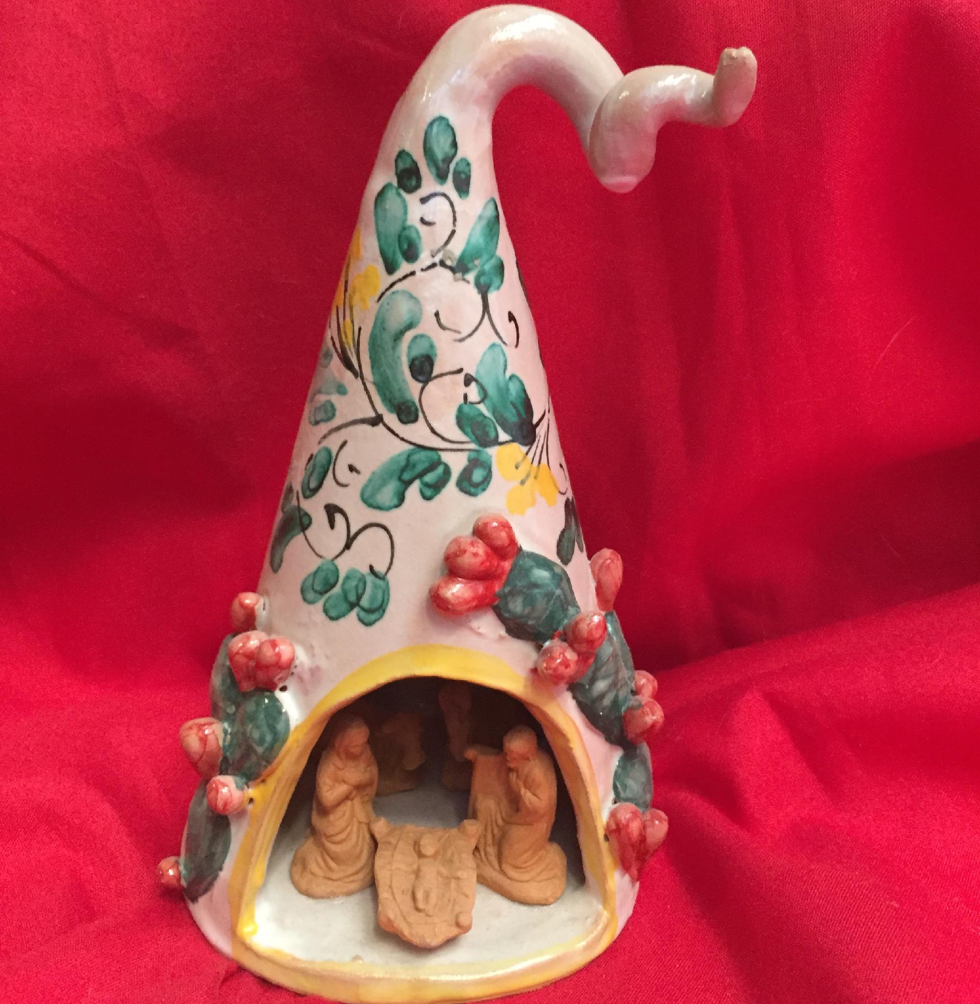 Carretto siciliano con Presepino  Laura Buzzetta natale