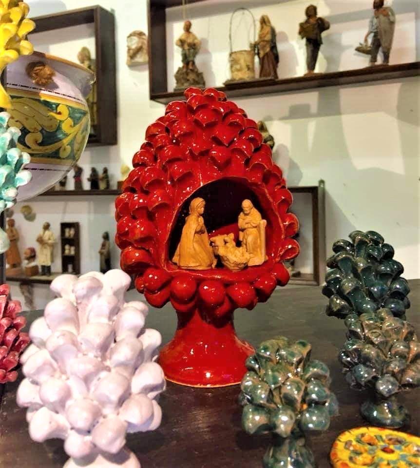 Presepe Pigna artigianale altezza 10 cm  Laura Buzzetta sicilia