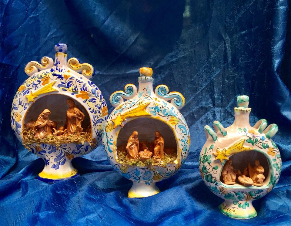 Presepino a Fiaschetto alt. 16 cm Laura Buzzetta natale