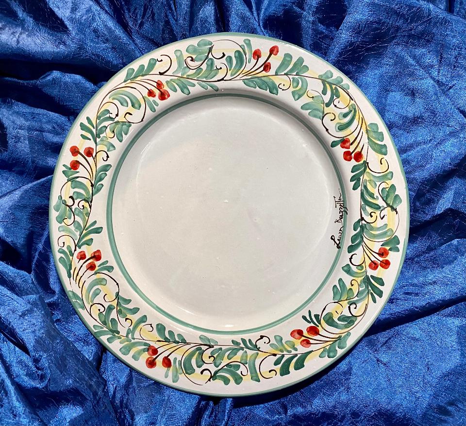 Piatto con falda "linea colors" diametro 33 cm Terrecotte d'arte di Laura Buzzetta Ceramica Siciliana