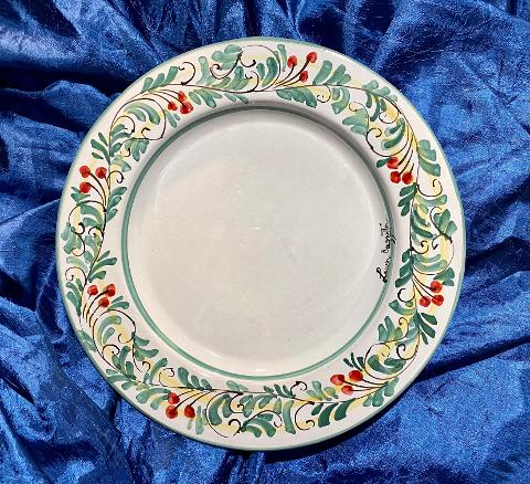 Piatto con falda "linea colors" diametro 33 cm Terrecotte d'arte di Laura Buzzetta Ceramica Siciliana