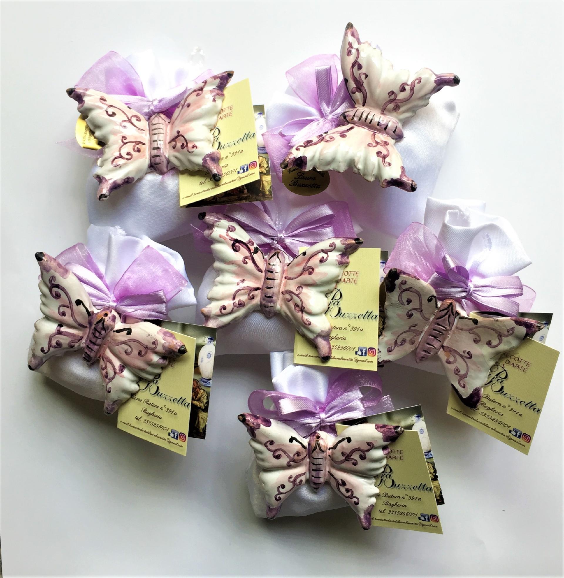 Farfalle - bomboniera personalizzata matrimonio, nascita, comunione, battesimo, laurea, anniversari Laura Buzzetta bomboniere ceramica