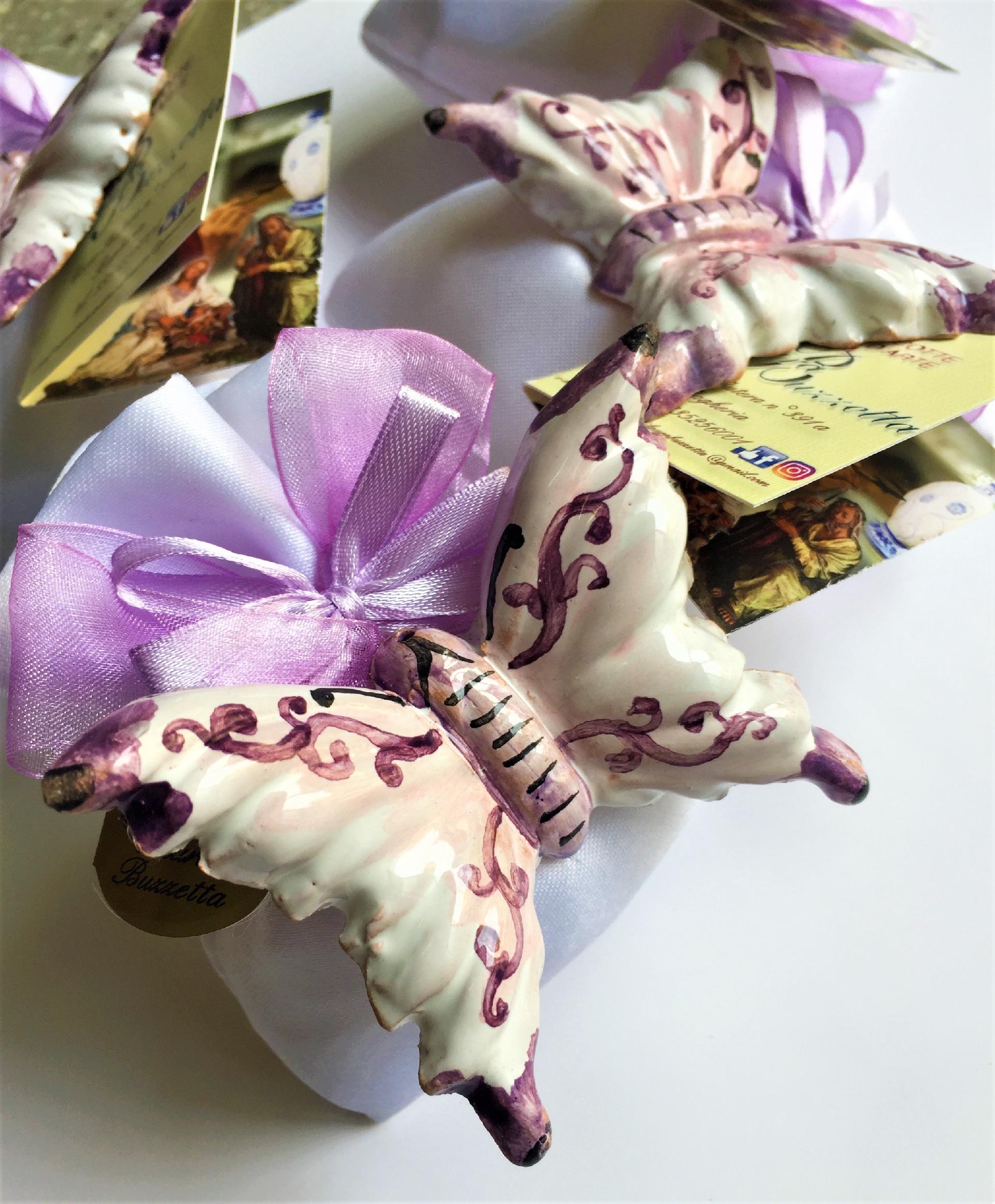 Farfalle - bomboniera personalizzata matrimonio, nascita, comunione, battesimo, laurea, anniversari Laura Buzzetta bomboniere ceramica