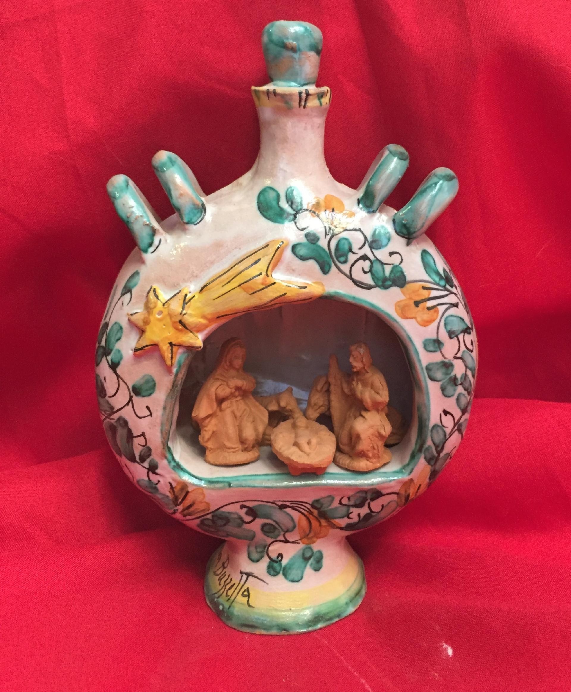 Presepino a Fiaschetto alt. 16 cm Laura Buzzetta natale