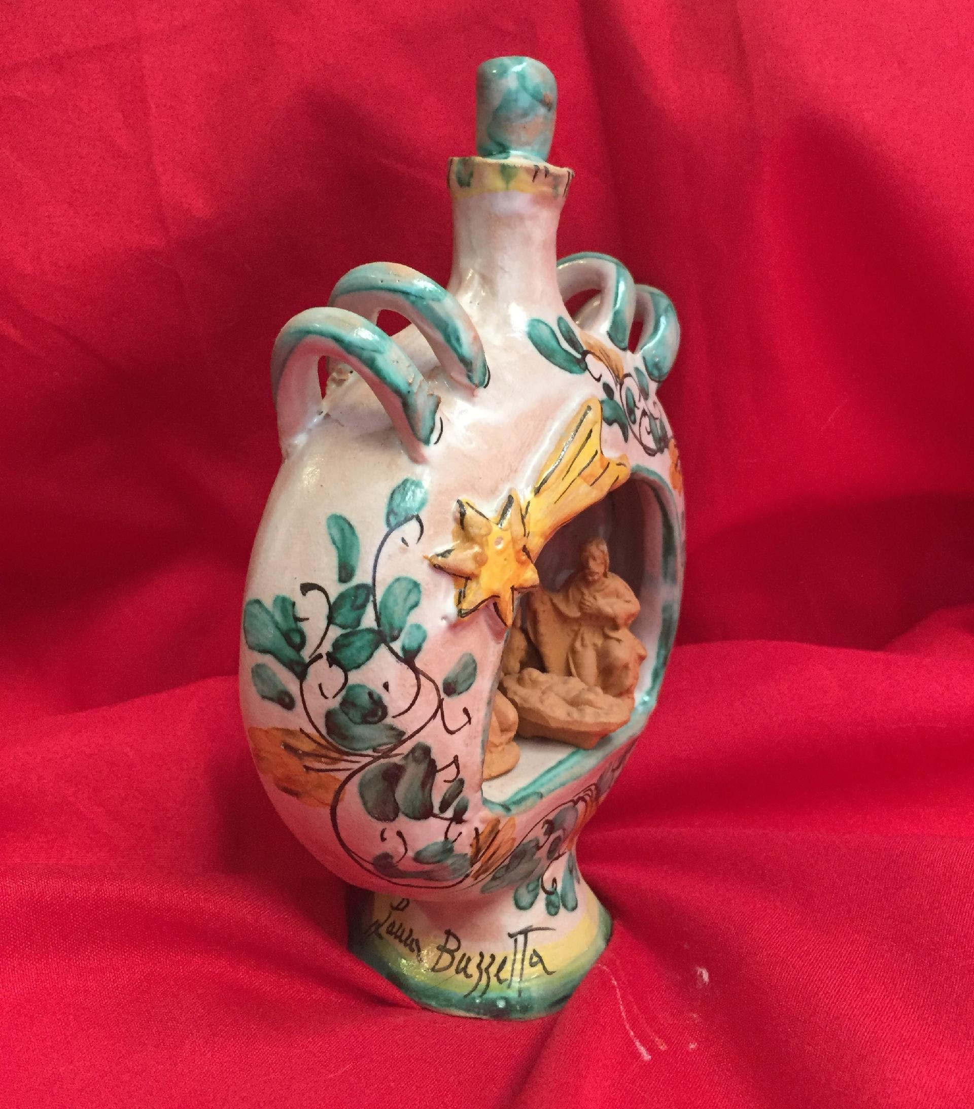 Presepino a Fiaschetto alt. 16 cm Laura Buzzetta natale