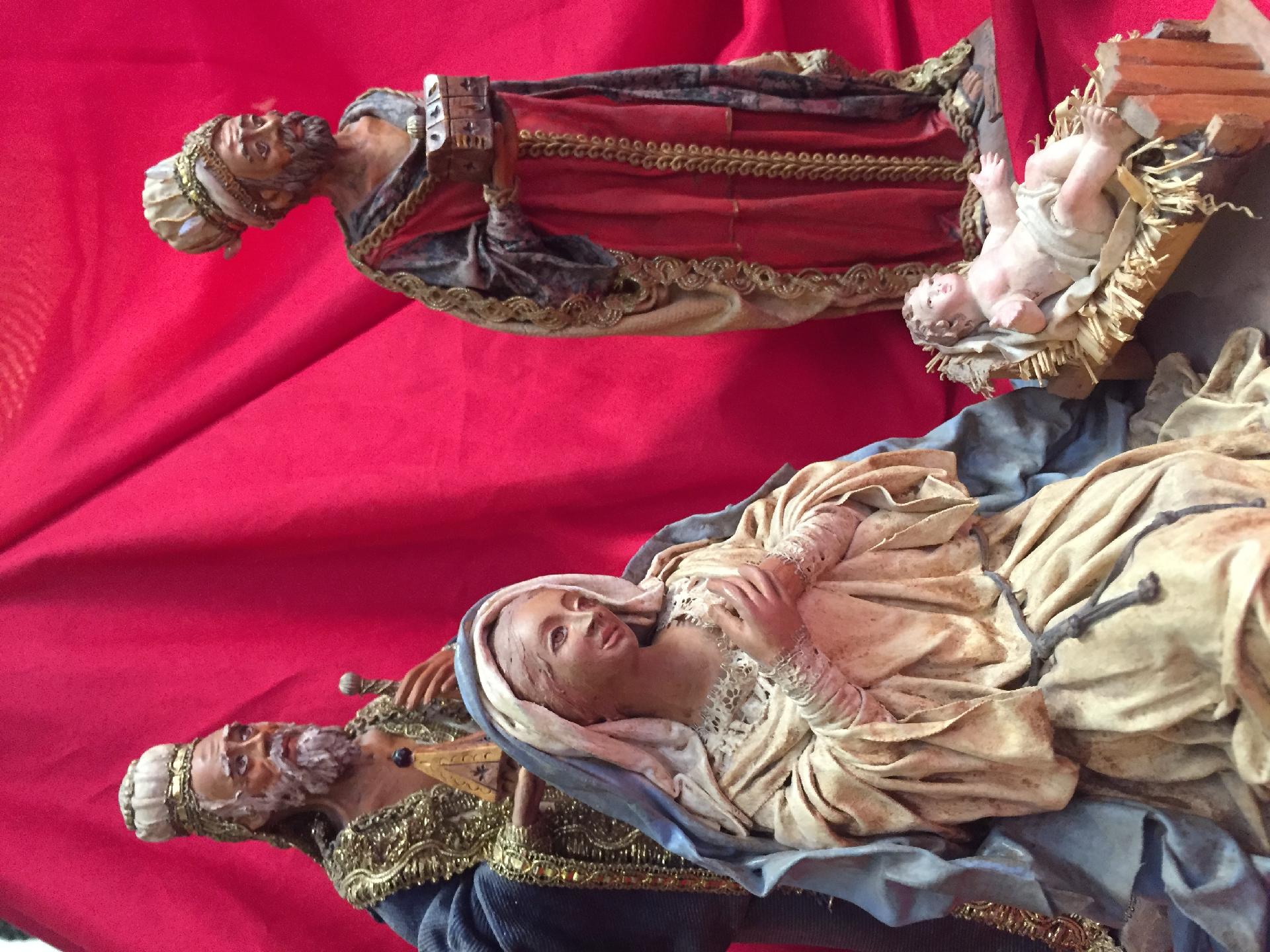 Re Magi in terracotta rivestita in stoffa - Personaggi presepe - Statuine presepe artigianale Laura Buzzetta presepe