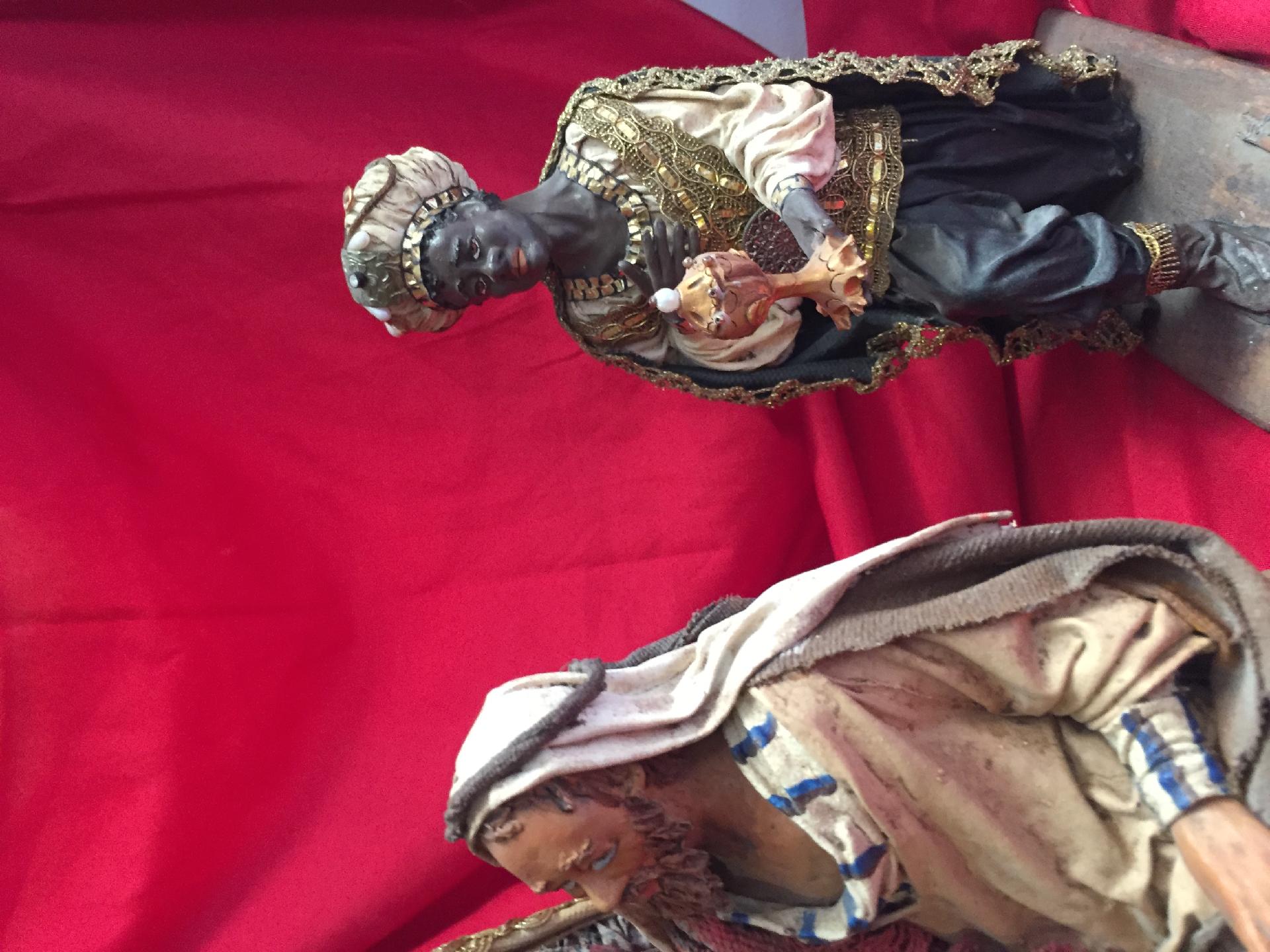 Re Magi in terracotta rivestita in stoffa - Personaggi presepe - Statuine presepe artigianale Laura Buzzetta presepe