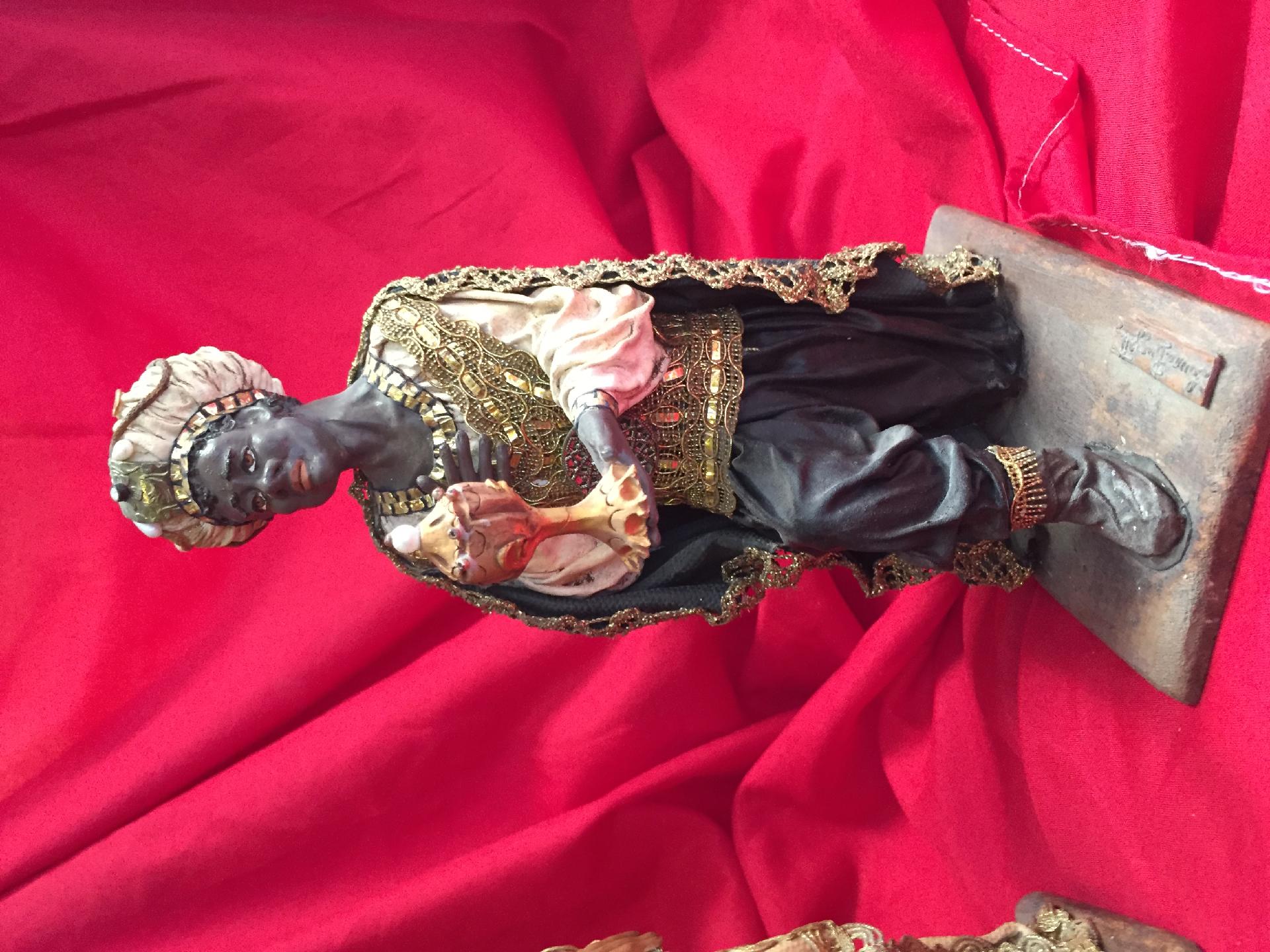 Re Magi in terracotta rivestita in stoffa - Personaggi presepe - Statuine presepe artigianale Laura Buzzetta presepe