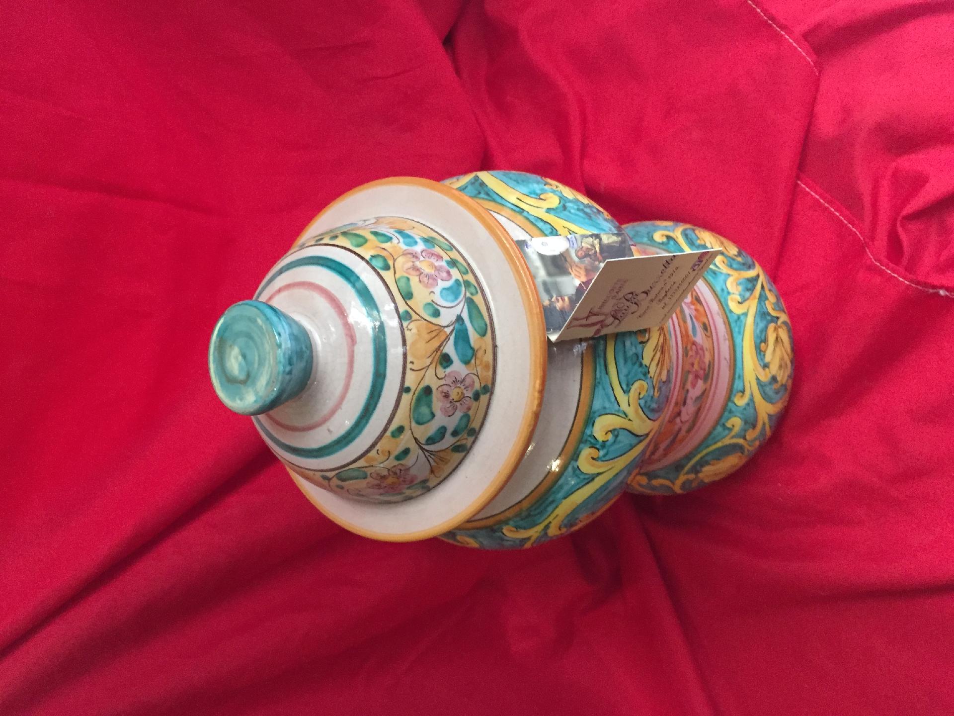 Vaso da farmacia elegante altezza 38 cm Laura Buzzetta ceramica arredo