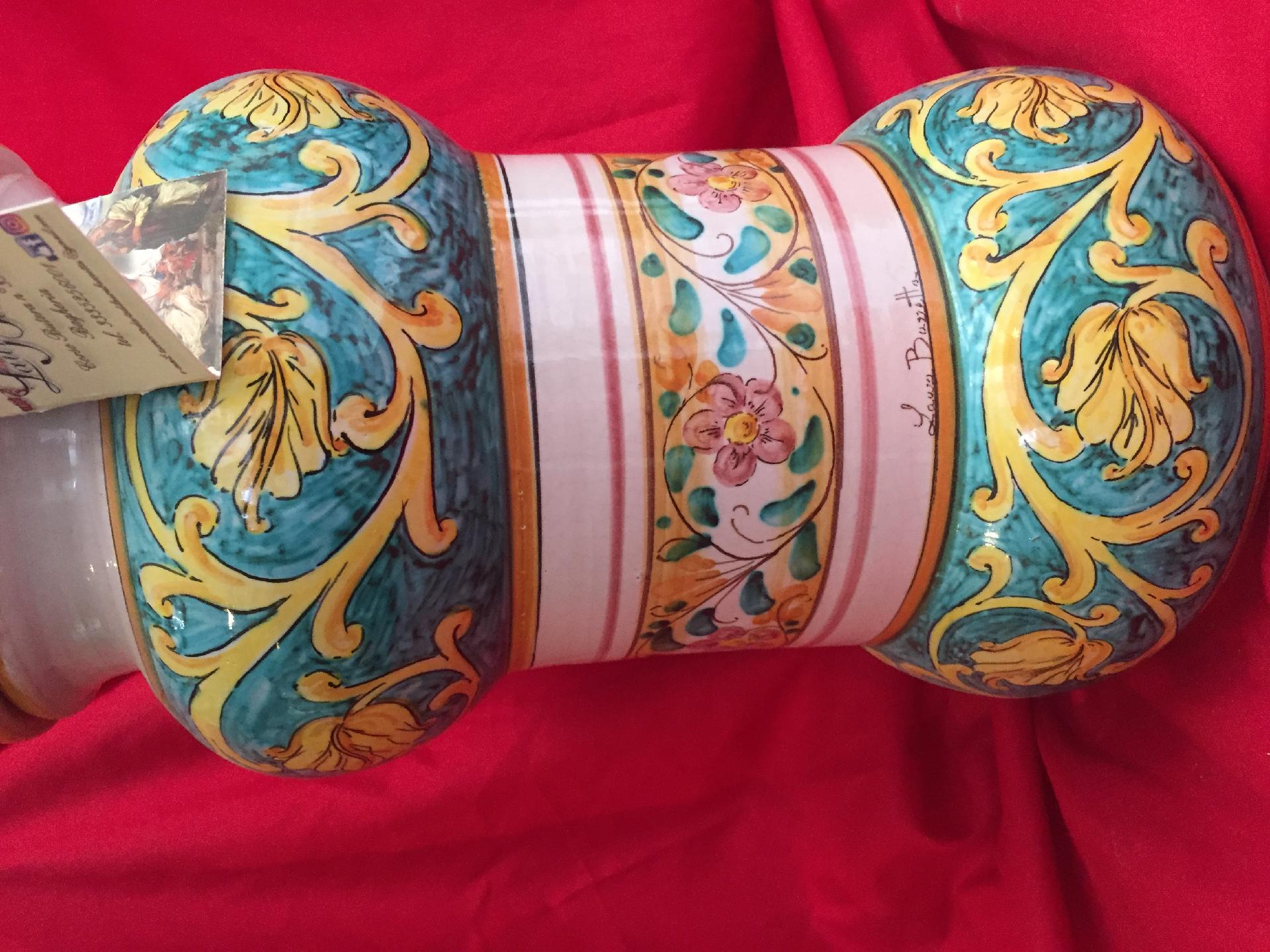 Vaso da farmacia elegante altezza 38 cm Laura Buzzetta ceramica arredo