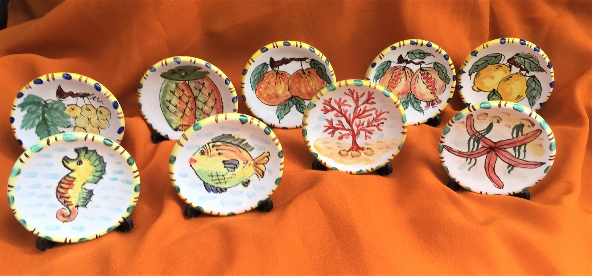 Bomboniera Piattino decorato diametro 9 cm. Matrimonio, nascita, battesimo, comunione, laurea Laura Buzzetta Sicilia