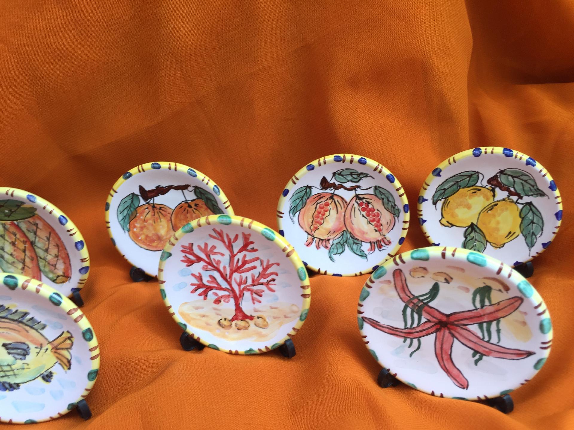 Bomboniera Piattino decorato diametro 9 cm. Matrimonio, nascita, battesimo, comunione, laurea Laura Buzzetta Sicilia